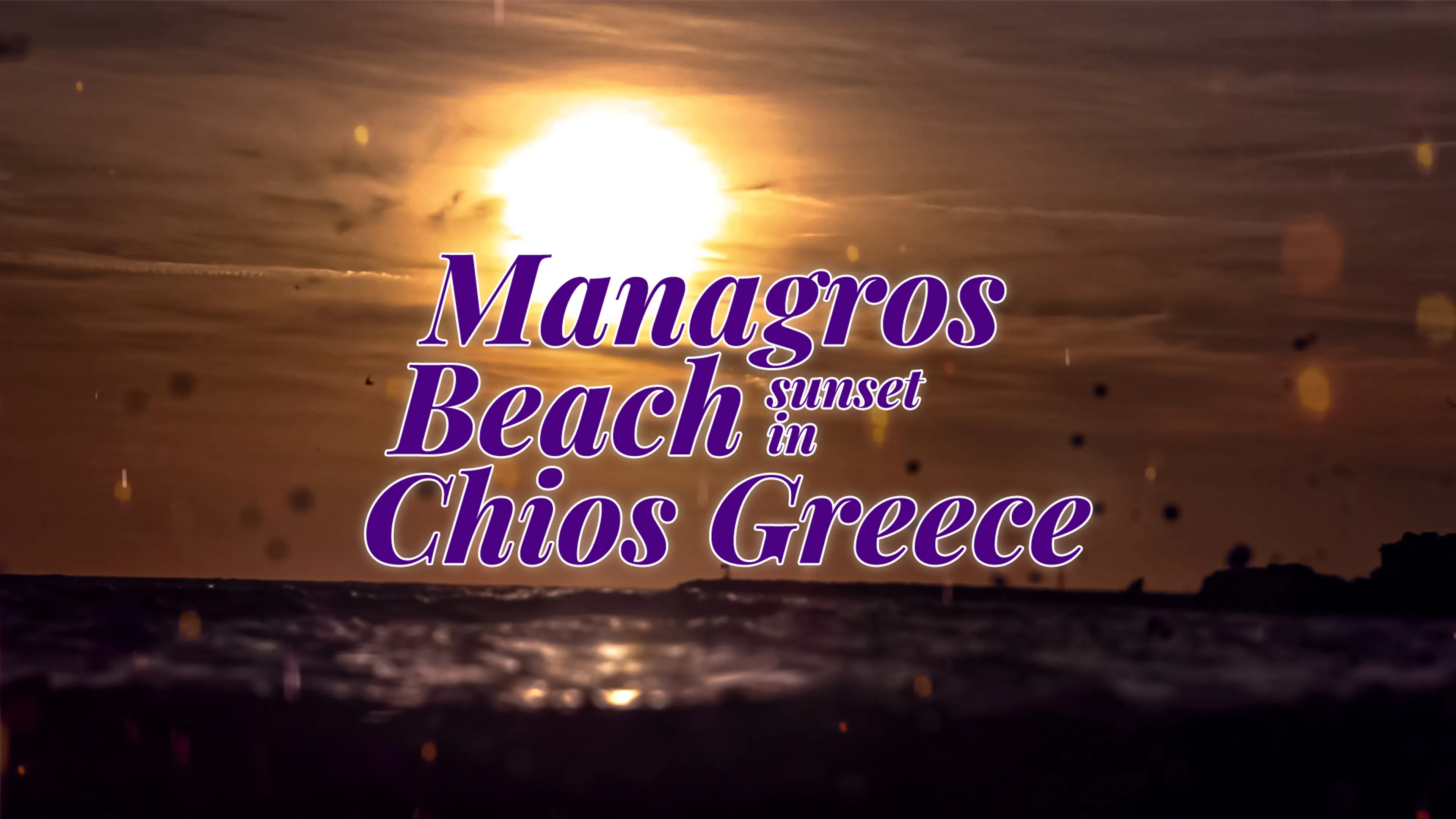 Managros Beach Sunset in Chios Greece poster